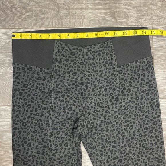 Loft Leopard Animal Print Ponte Mid Rise Leggings Wide Elastic Waistband S - Picture 8 of 13